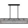 3_Gibson 42" Wide Black and Crystal 5-Light Linear Chandelier more views