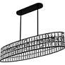 4_Gibson 42" Wide Black and Crystal 5-Light Linear Chandelier more views