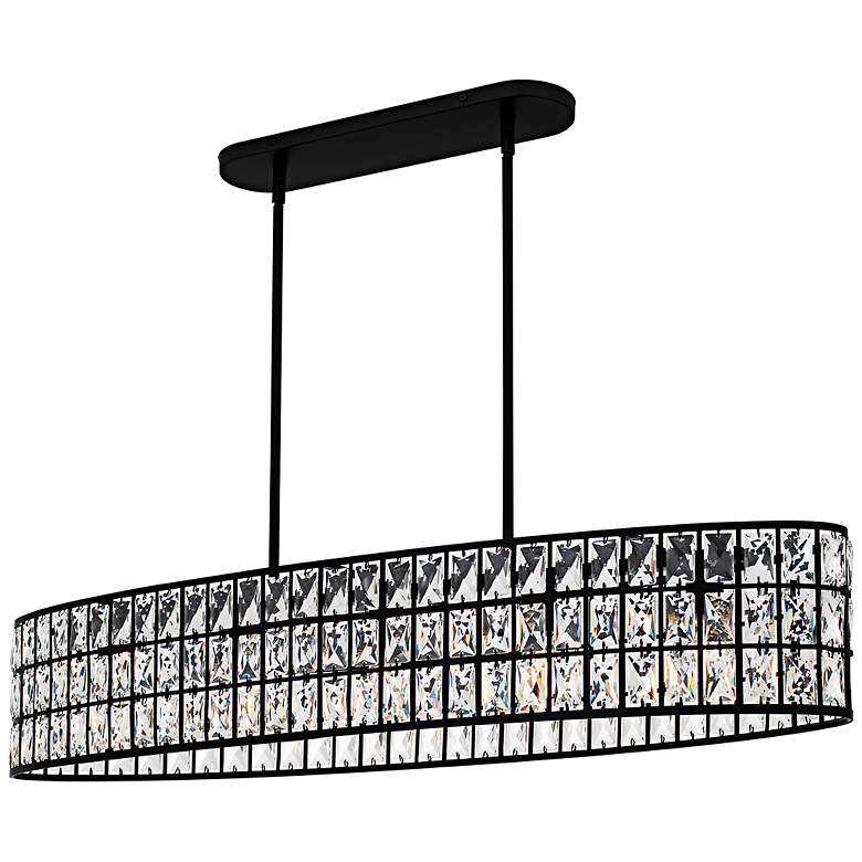 Image 1 Gibson 5-Light Matte Black Linear Chandelier