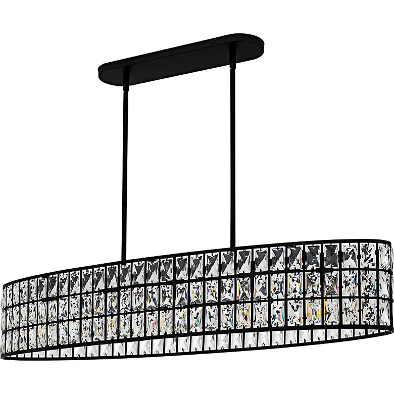 Image 2 Gibson 5-Light Matte Black Linear Chandelier more views