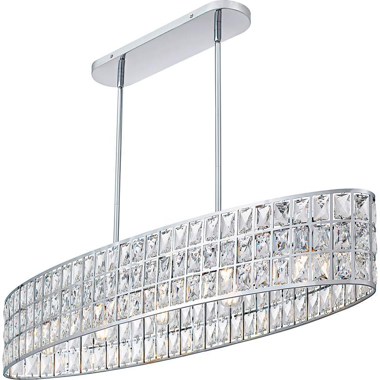 Image 4 Gibson 5-Light Polished Chrome Linear Chandelier more views