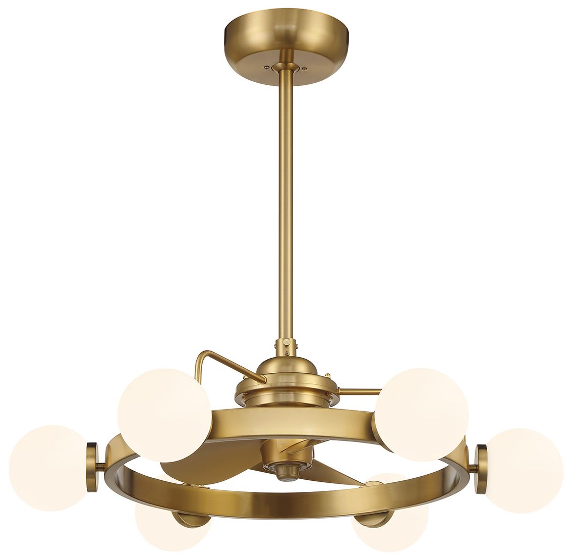 Image 5 Gibson 6-Light Fan D'Lier in Warm Brass more views