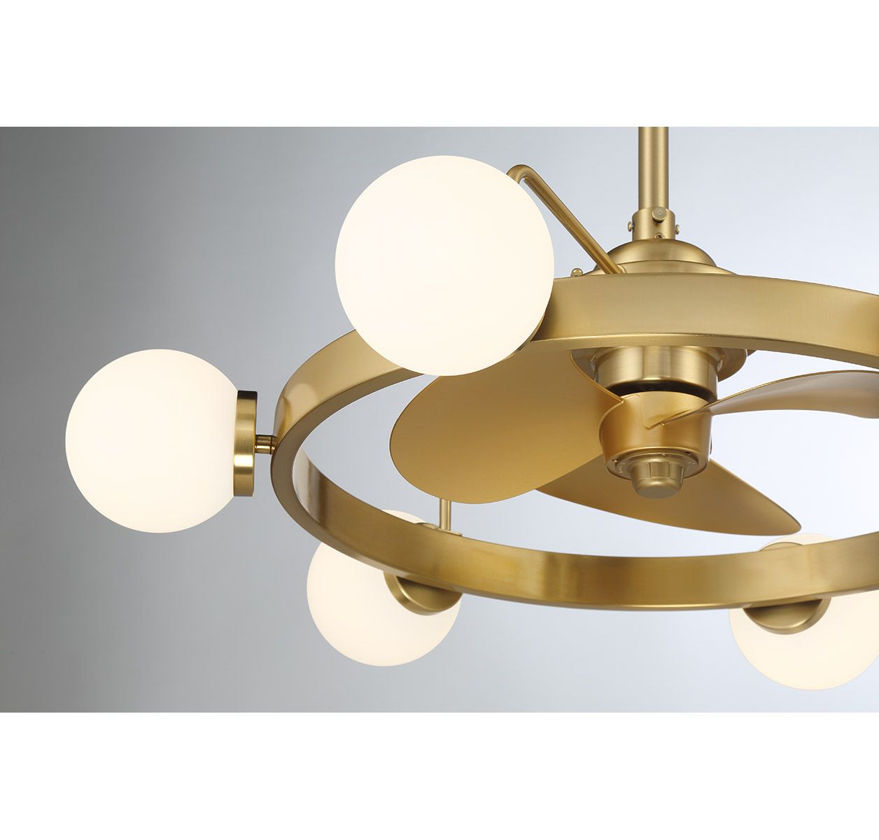 Image 6 Gibson 6-Light Fan D'Lier in Warm Brass more views