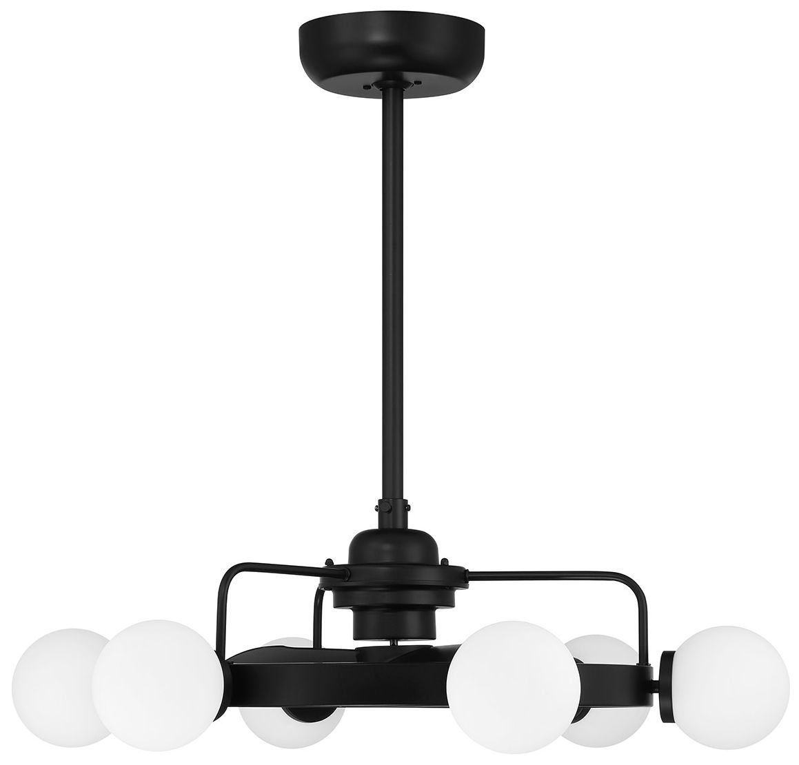 Image 2 Gibson 7-Light Fan D'Lier in Matte Black (Fandelier) more views
