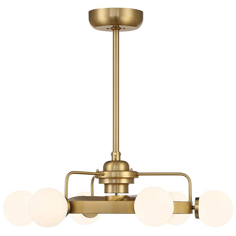 Image 1 Gibson 7-Light Fan D'Lier in Warm Brass