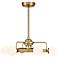 Gibson 7-Light Fan D'Lier in Warm Brass