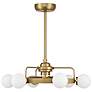2_Gibson 7-Light Fan D'Lier in Warm Brass more views