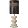 1_Gibson Cottage 35" Metal Shade Distressed White Candlestick Table Lamp