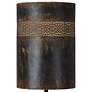 2_Gibson Cottage 35" Metal Shade Distressed White Candlestick Table Lamp more views