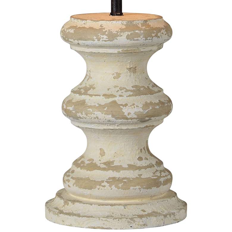 Image 3 Gibson Cottage 35" Metal Shade Distressed White Candlestick Table Lamp more views