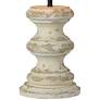 3_Gibson Cottage 35" Metal Shade Distressed White Candlestick Table Lamp more views