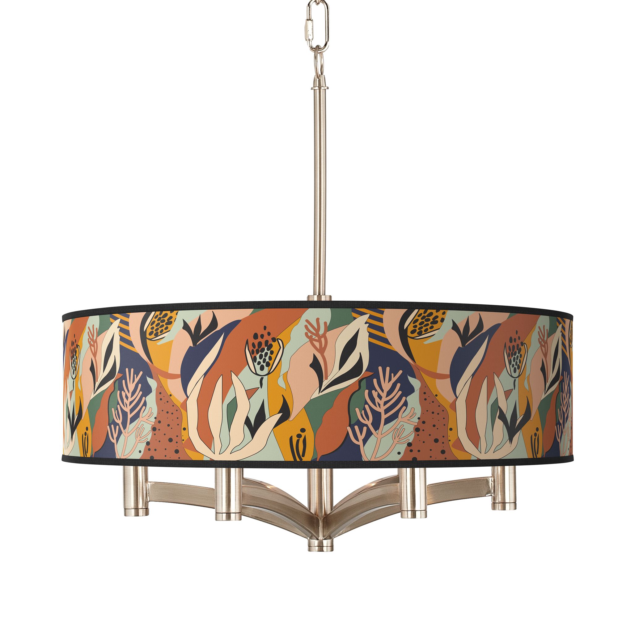 Giclee Art GICLEE GLOW 6LT PENDANT Brushed Nickel Collection