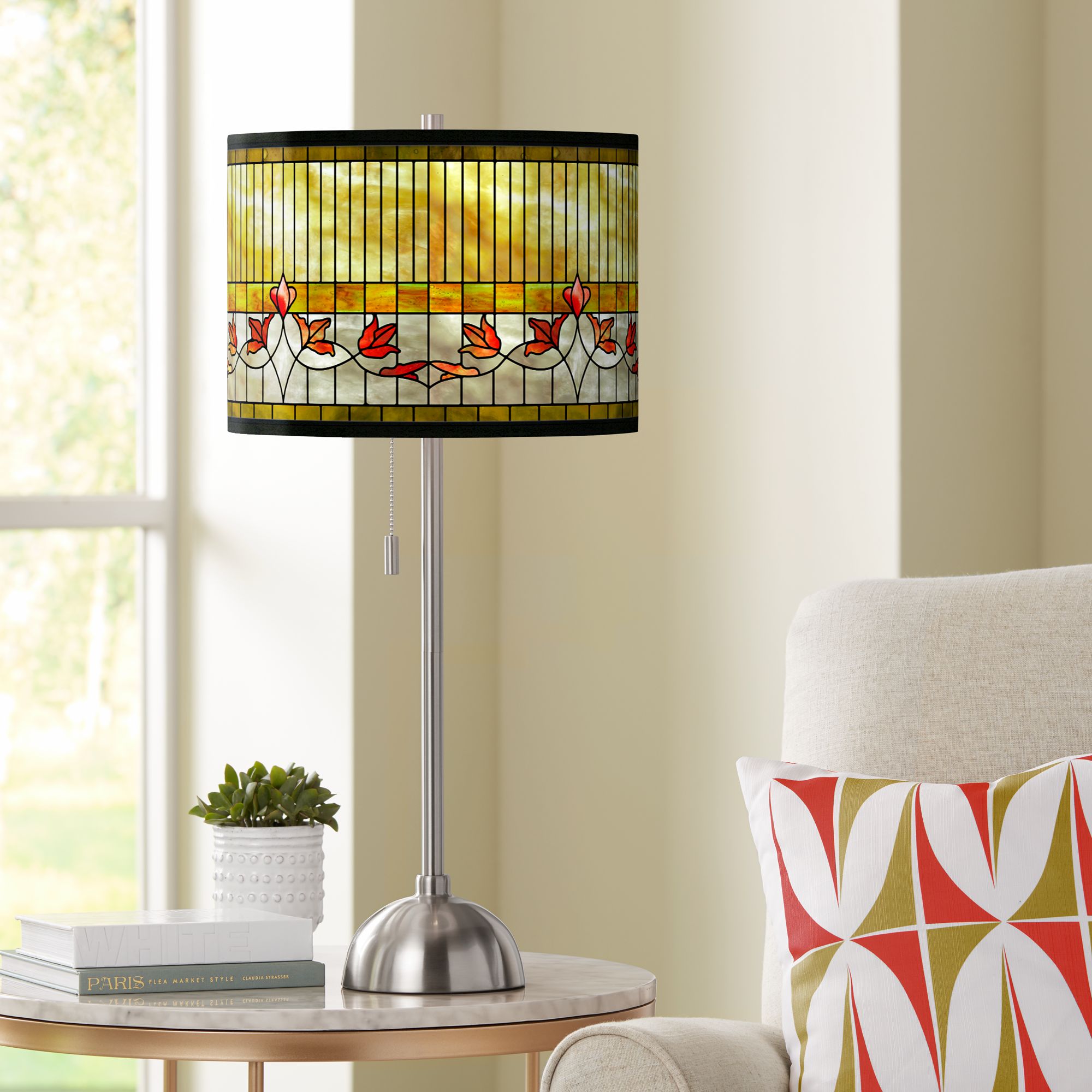Giclee Art GICLEE GLOW DOME LAMP Brushed Nickel Collection