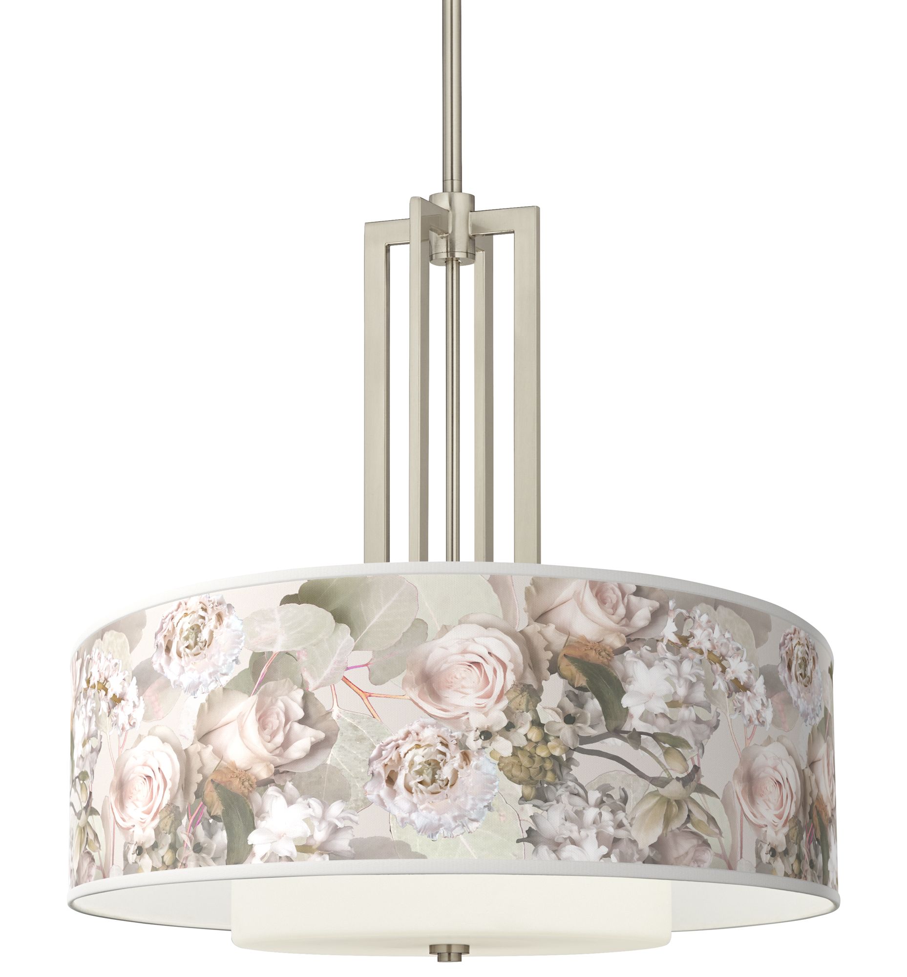 Giclee Art GICLEE GLOW DOUBLE DRUM PENDANT Brushed Nickel Collection