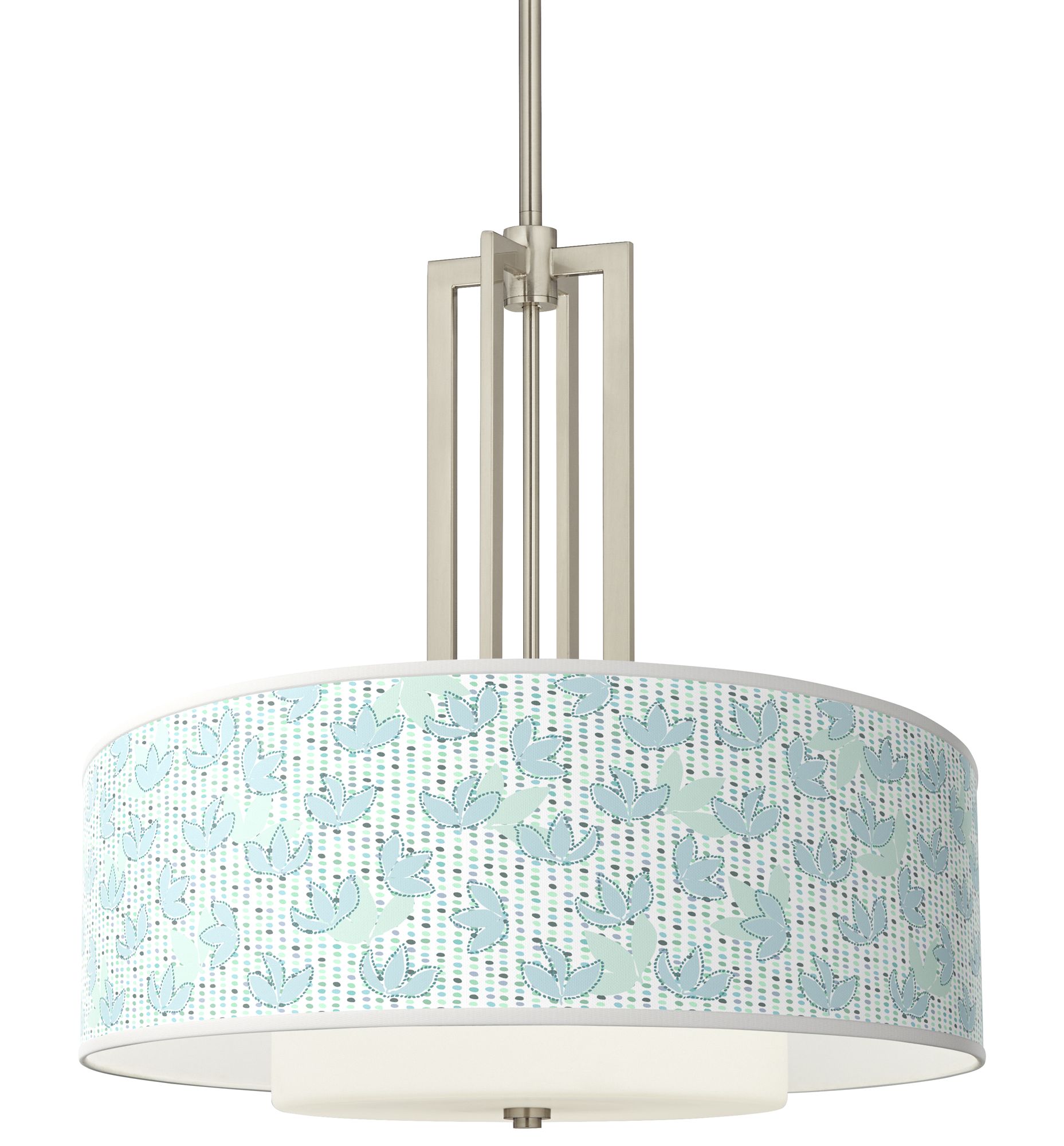 Giclee Art GICLEE GLOW DOUBLE DRUM PENDANT Brushed Nickel Collection