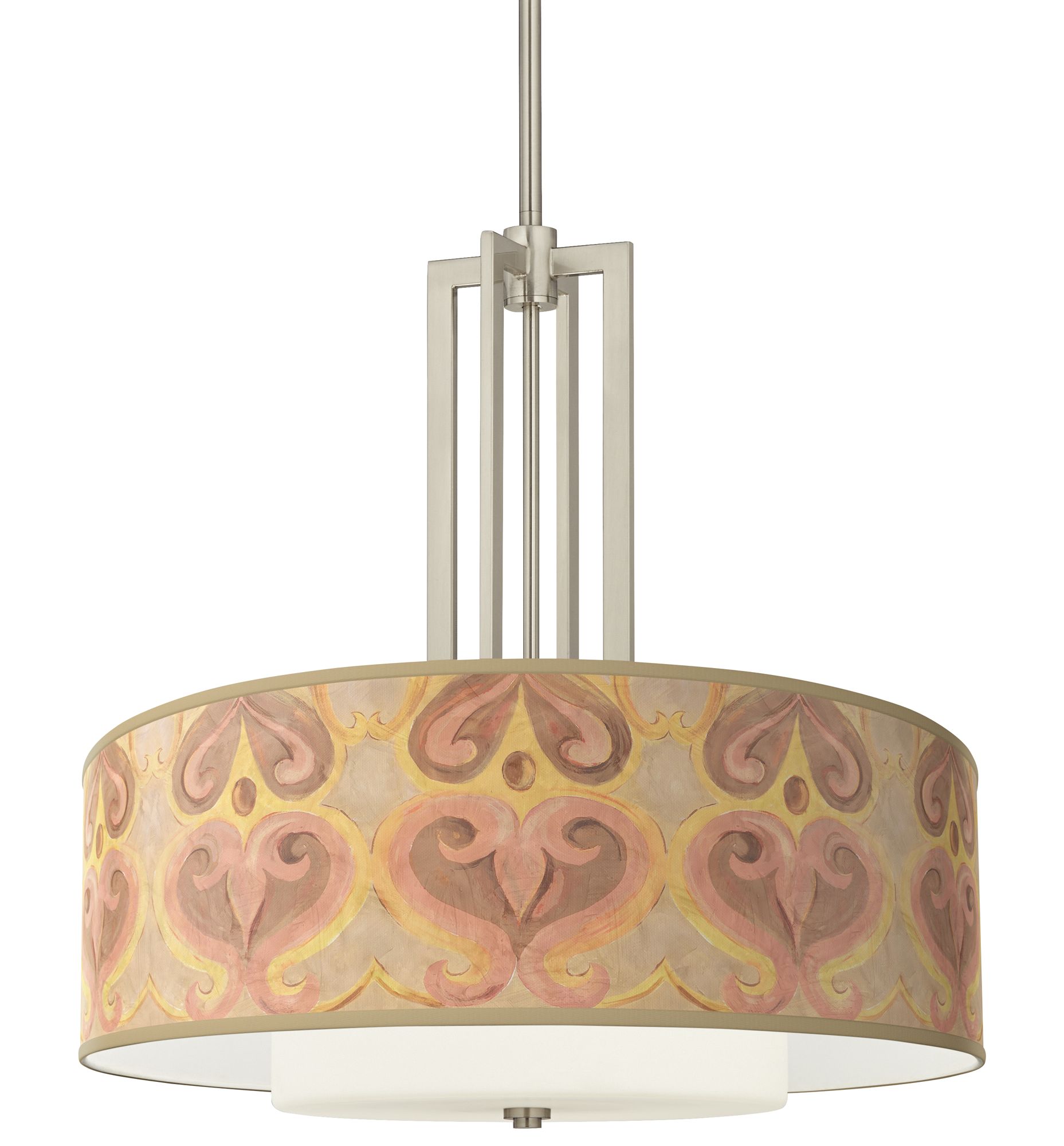 Giclee Art GICLEE GLOW DOUBLE DRUM PENDANT Brushed Nickel Collection