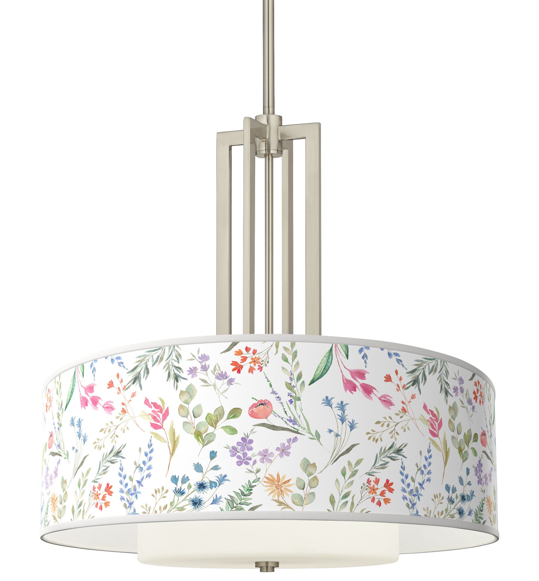 Giclee Art GICLEE GLOW DOUBLE DRUM PENDANT Brushed Nickel Collection