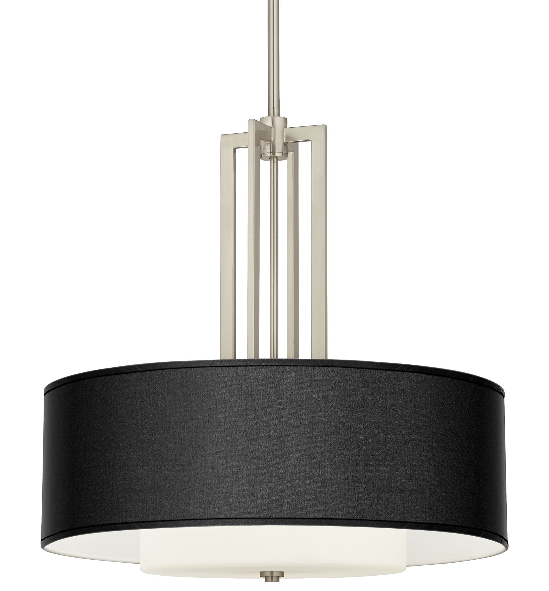 Giclee Art GICLEE GLOW DOUBLE DRUM PENDANT Brushed Nickel Collection