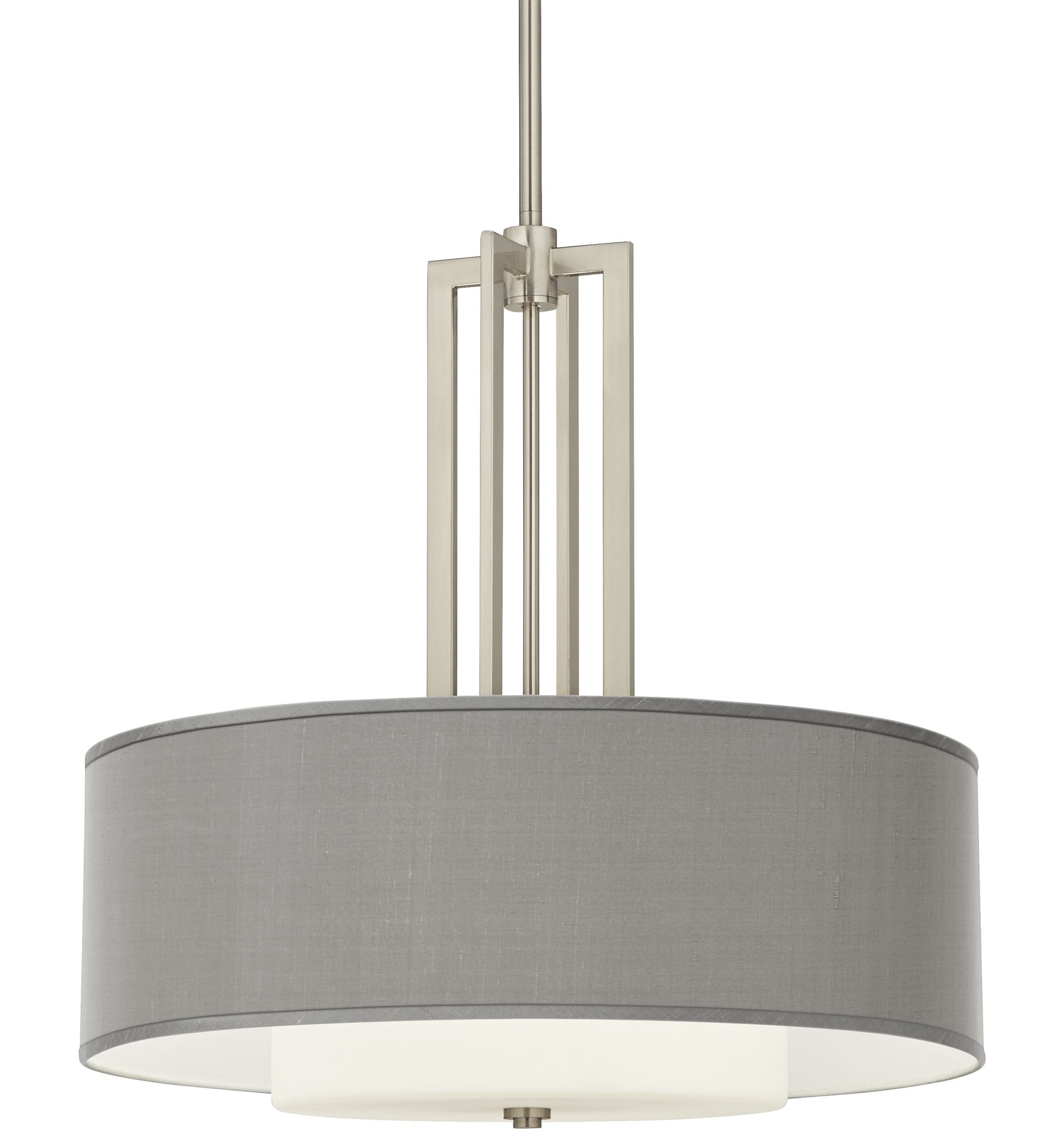 Giclee Art GICLEE GLOW DOUBLE DRUM PENDANT Brushed Nickel Collection