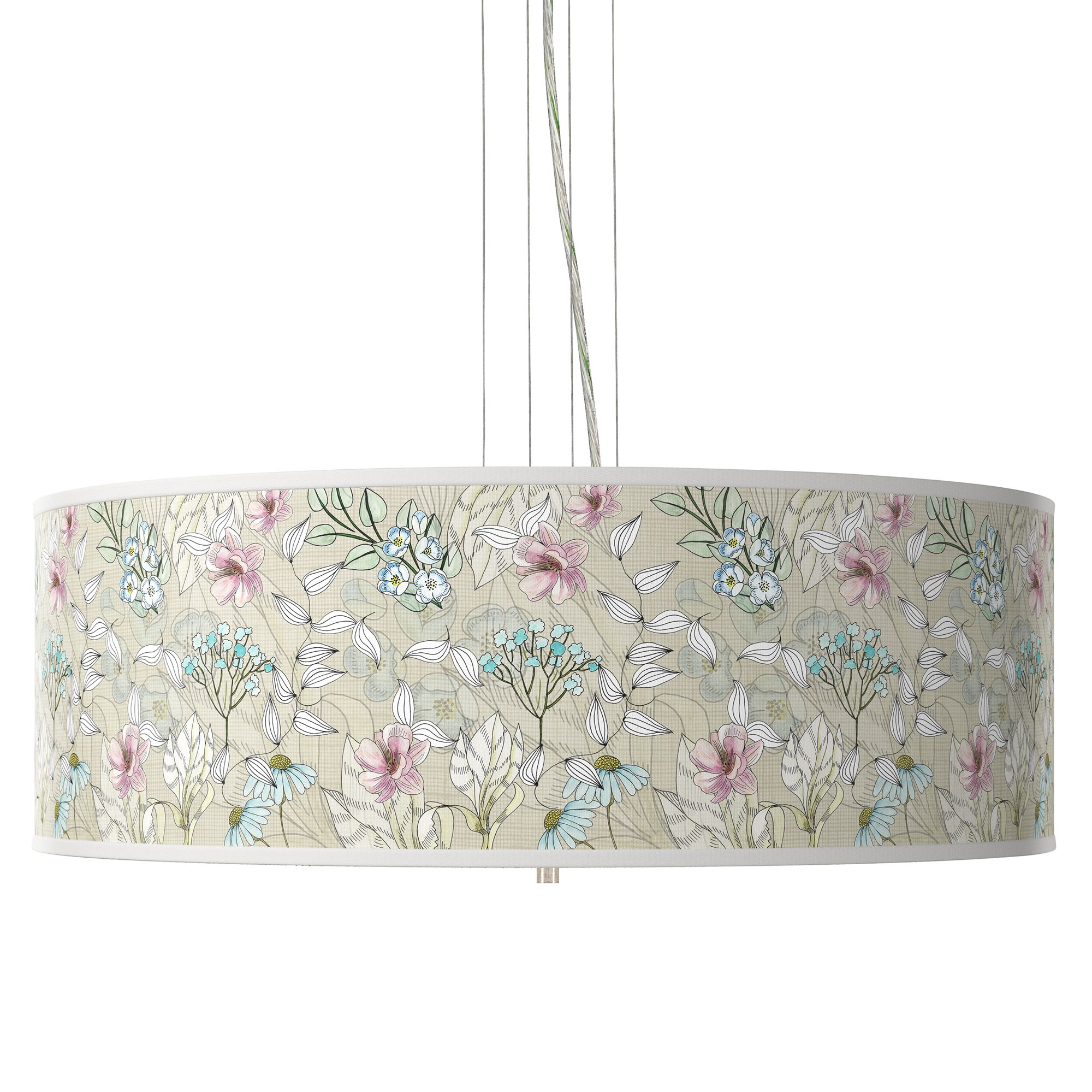 Giclee Art GICLEE GLOW DRUM PENDANT Brushed Nickel Collection