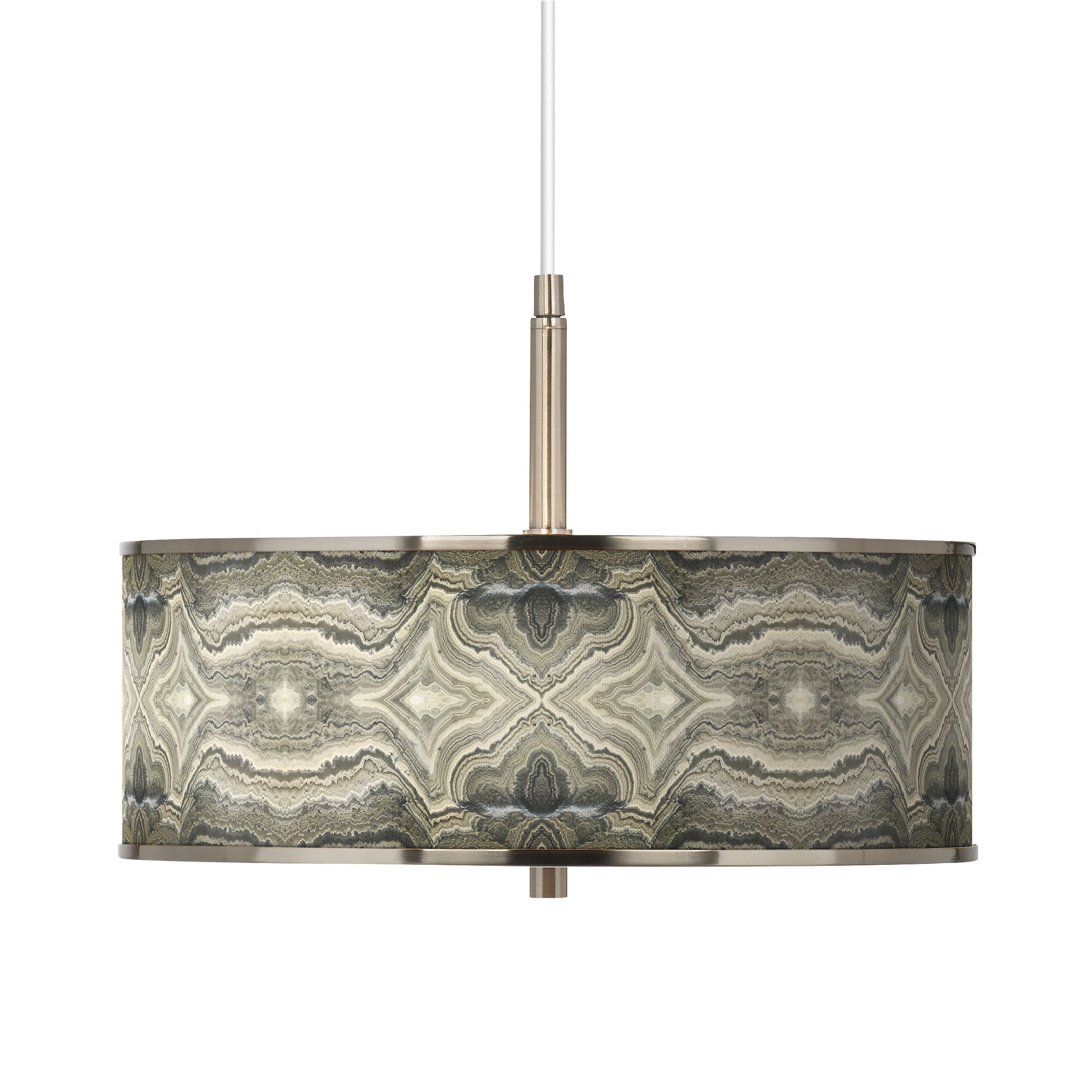 Giclee Art GICLEE GLOW DRUM PENDANT Brushed Nickel Collection