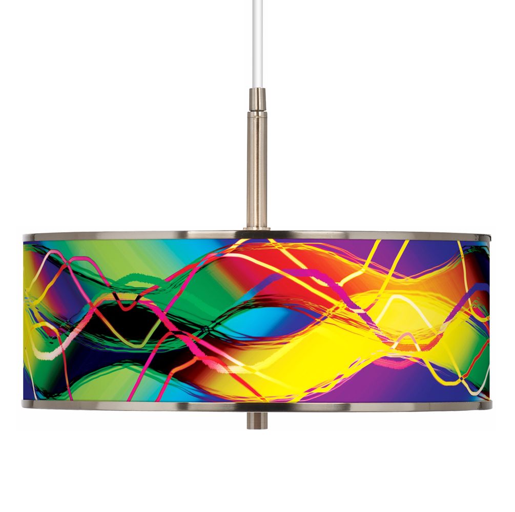 Giclee Art GICLEE GLOW DRUM PENDANT Brushed Nickel Collection