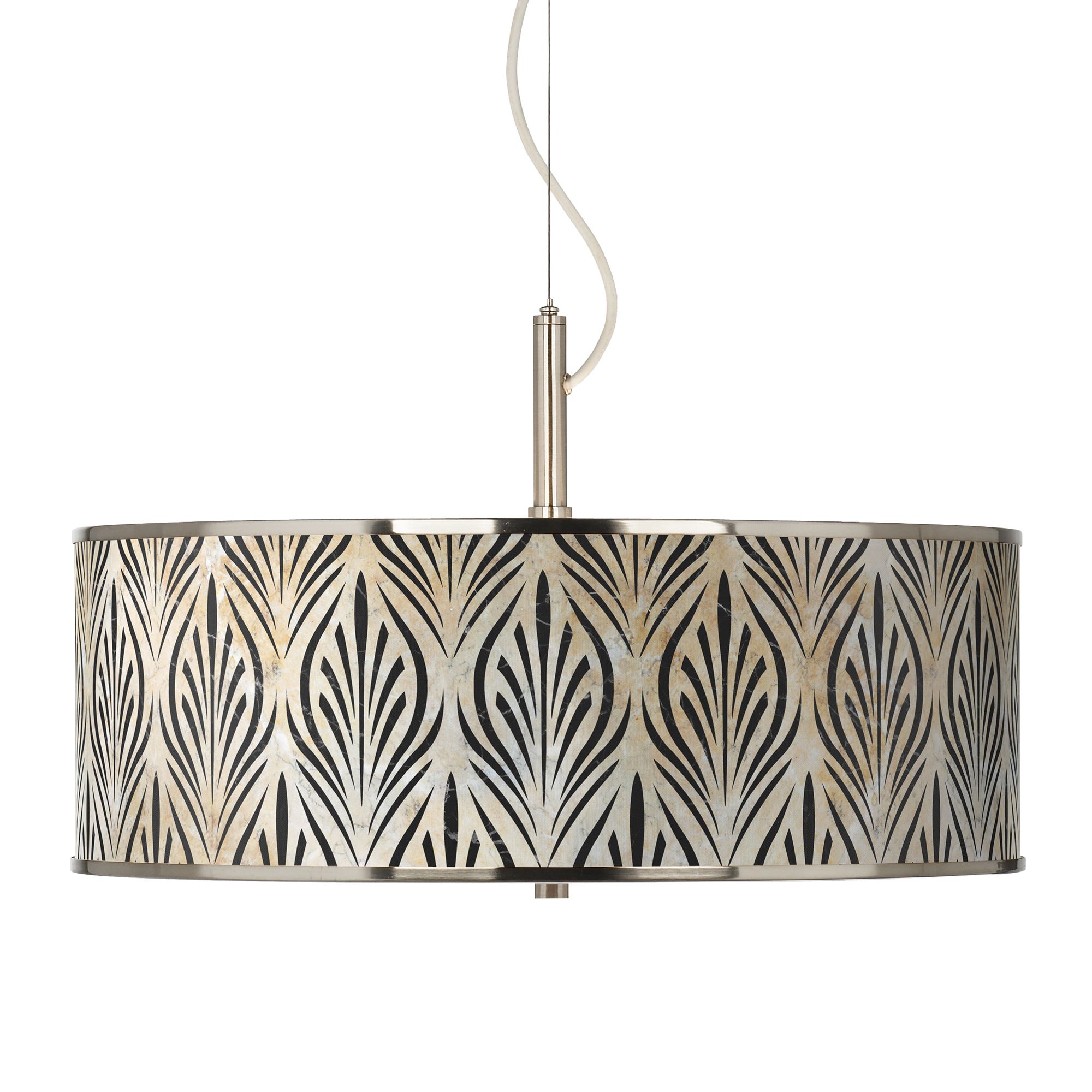 Giclee Art GICLEE GLOW DRUM PENDANT Brushed Nickel Collection