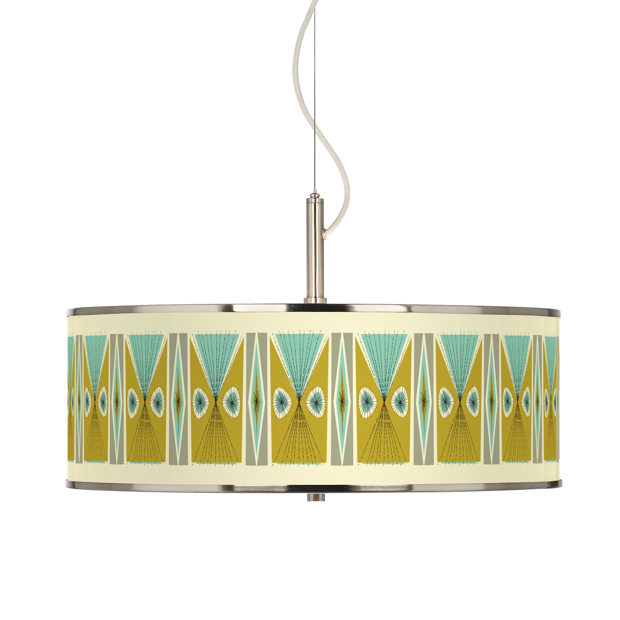 Giclee Art GICLEE GLOW DRUM PENDANT Brushed Nickel Collection