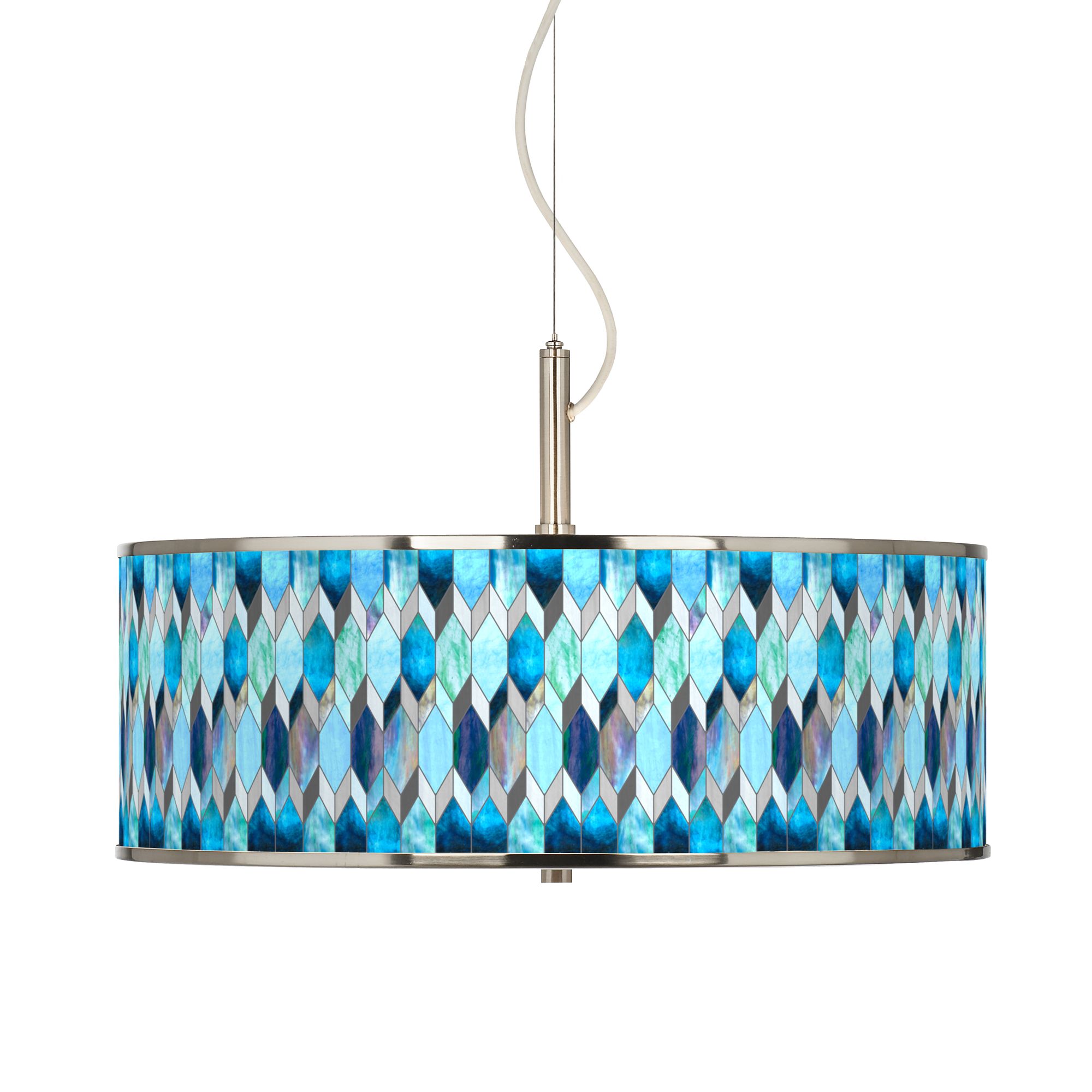 Giclee Art GICLEE GLOW DRUM PENDANT Brushed Nickel Collection