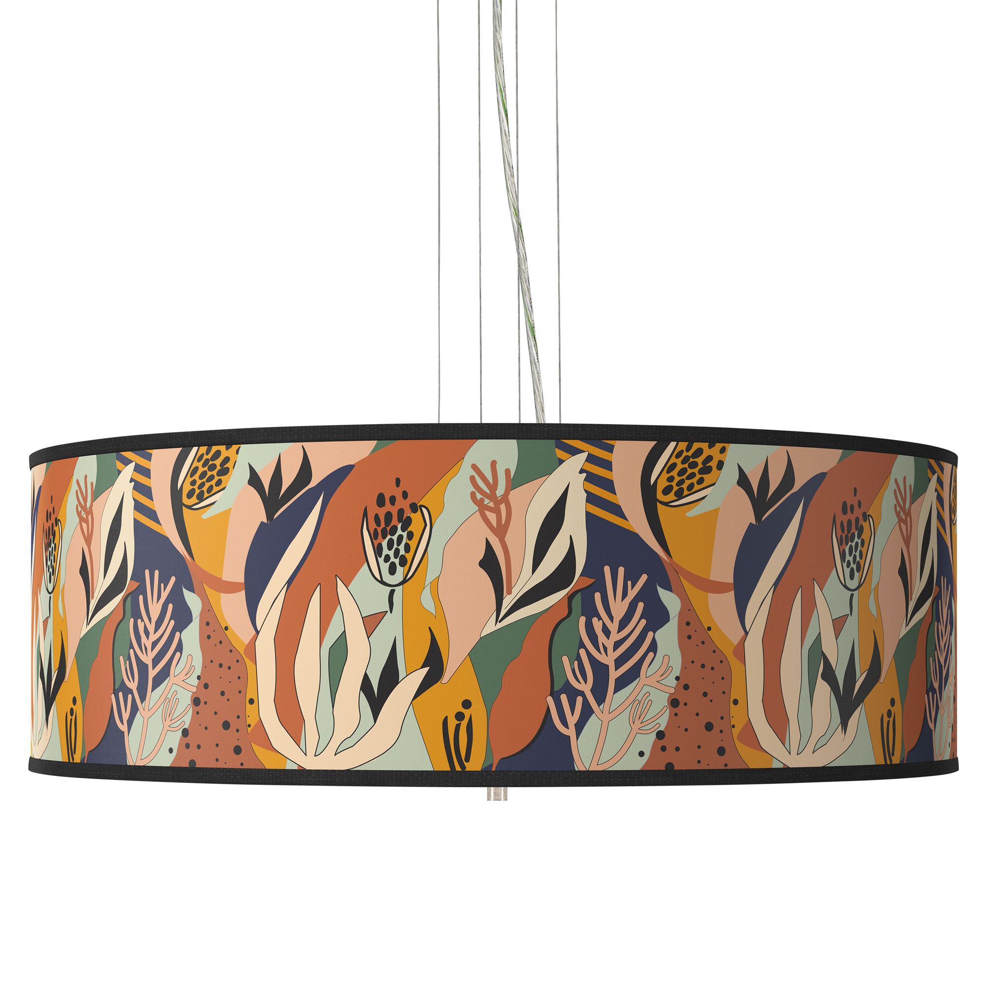 Giclee Art GICLEE GLOW DRUM PENDANT Brushed Nickel Collection