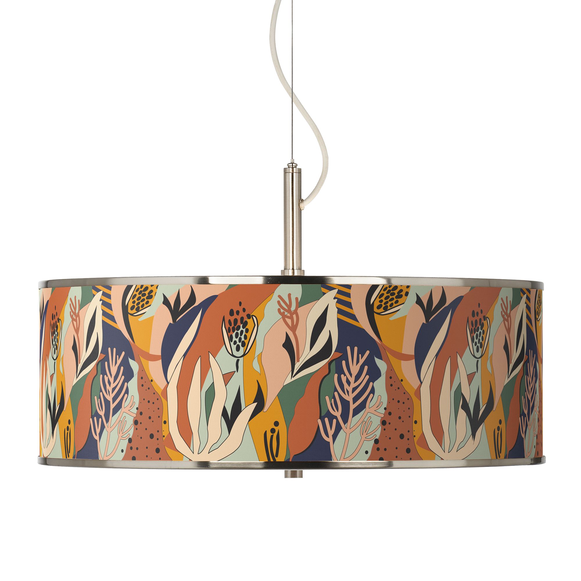 Giclee Art GICLEE GLOW DRUM PENDANT Brushed Nickel Collection