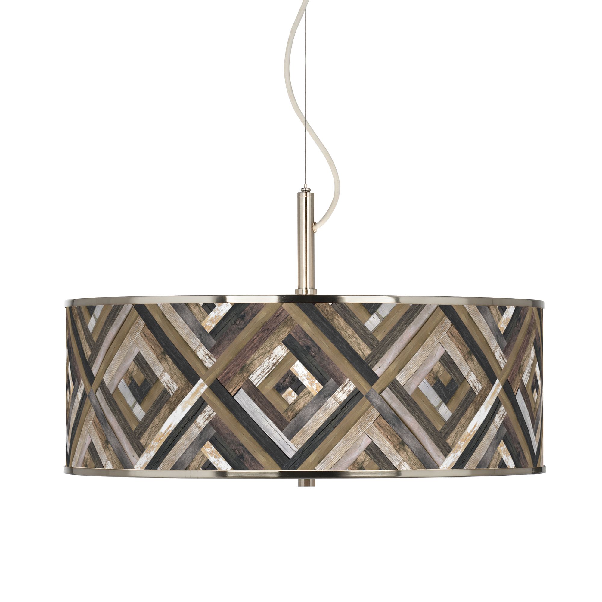 Giclee Art GICLEE GLOW DRUM PENDANT Brushed Nickel Collection