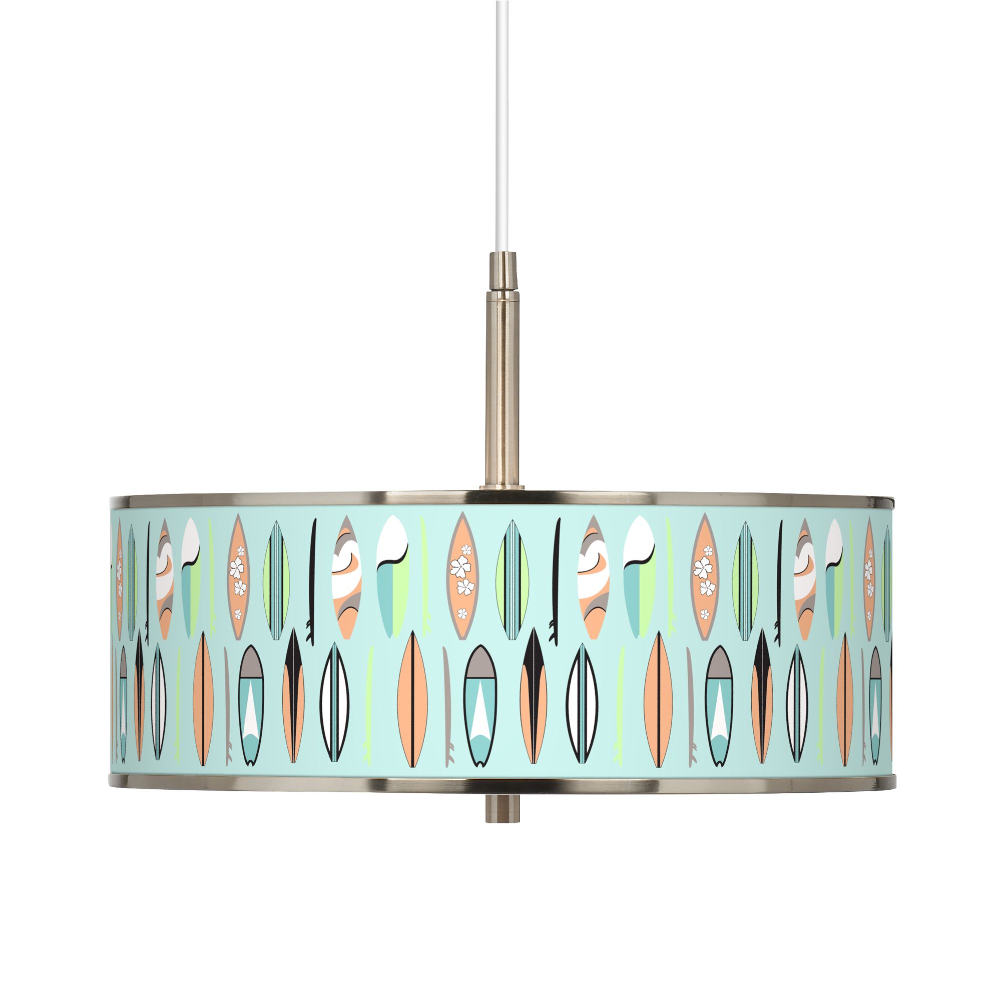 Giclee Art GICLEE GLOW DRUM PENDANT Brushed Nickel Collection