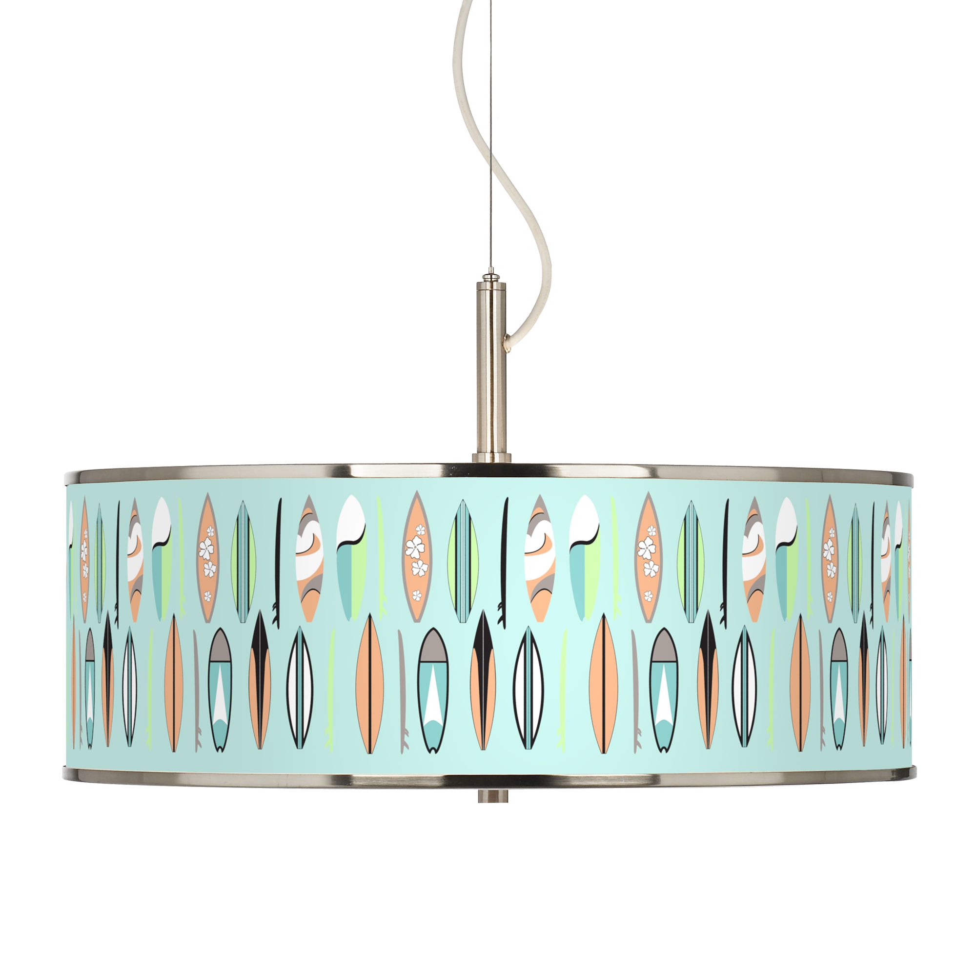 Giclee Art GICLEE GLOW DRUM PENDANT Brushed Nickel Collection