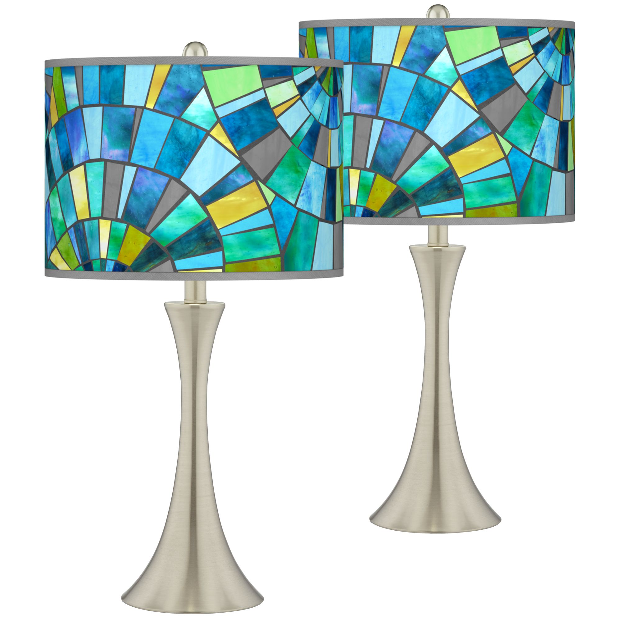 Giclee Art GICLEE GLOW FLARE LAMP Brushed Nickel Collection