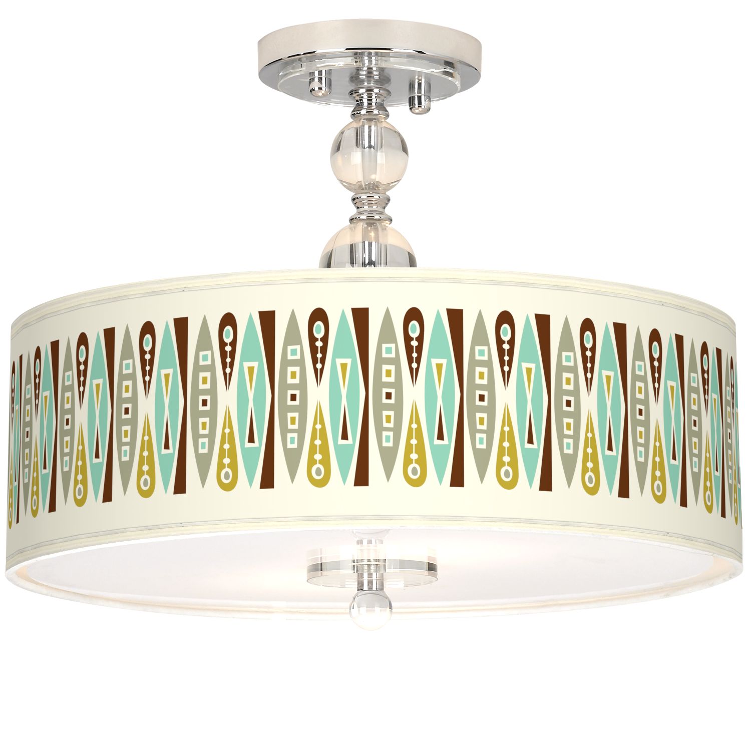 Giclee Art GICLEE GLOW SEMI FLUSH Chrome Collection