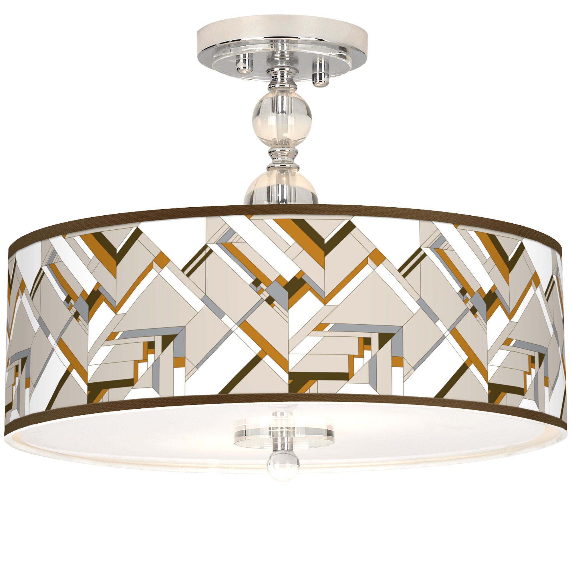Giclee Art GICLEE GLOW SEMI FLUSH Chrome Collection