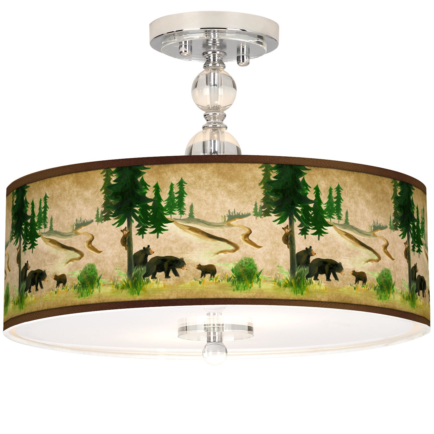 Giclee Art GICLEE GLOW SEMI FLUSH Chrome Collection