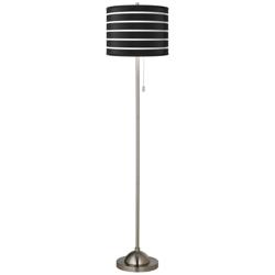 Giclee Bold Black Stripe Floor Lamp