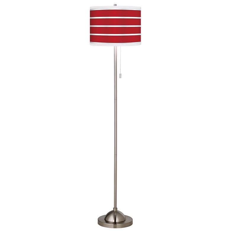 Image 1 Giclee Bold Red Stripe Floor Lamp
