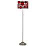 Giclee Circles and Lines Shade Floor Lamp in scene