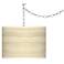 Giclee Gallery 13 1/2" Wide Birch Blonde Shade Swag Plug-In Chandelier