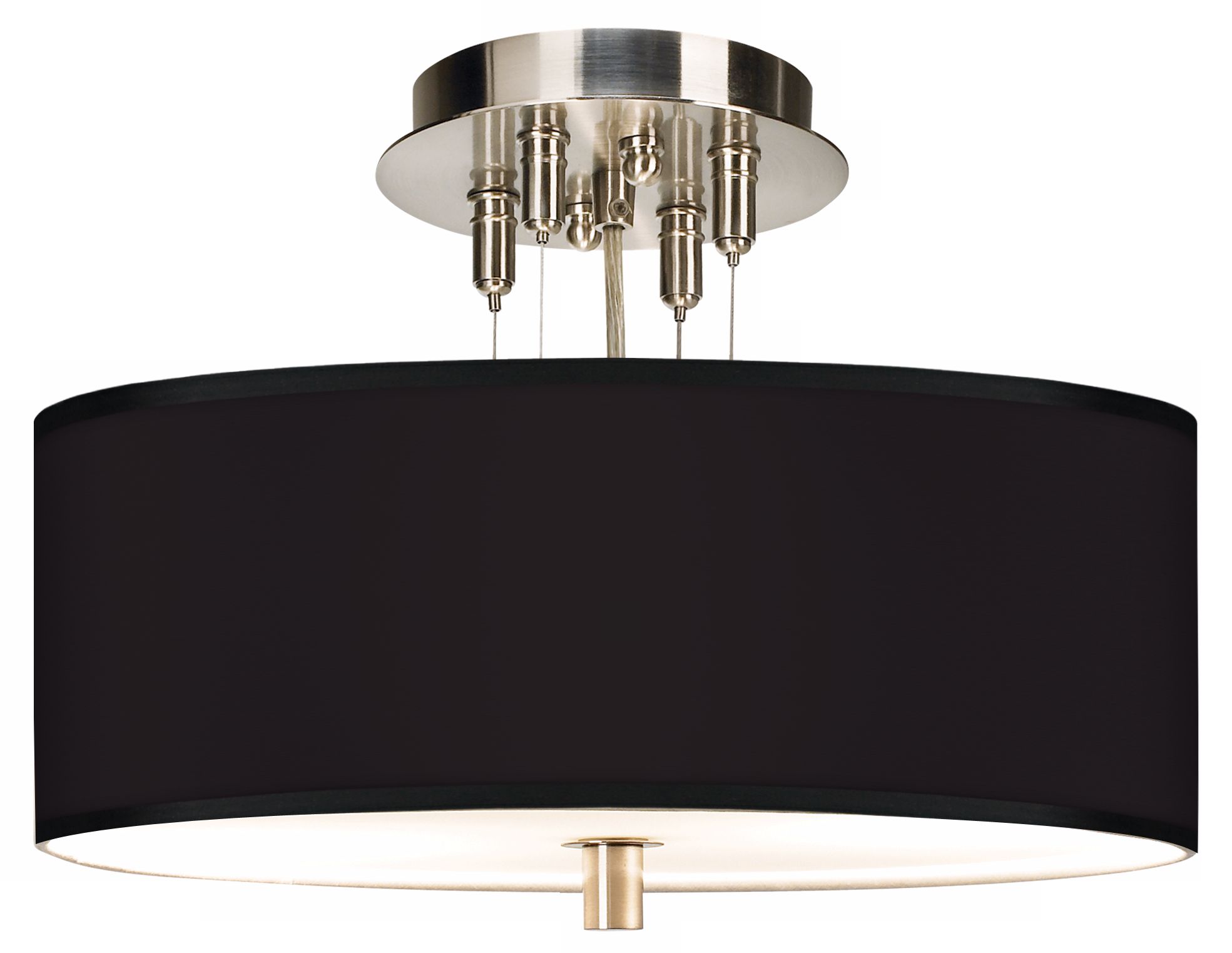 Image Giclee Gallery 14" Wide All Black Modern Drum Ceiling Light