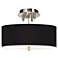 Giclee Gallery 14" Wide All Black Modern Drum Ceiling Light