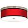 Giclee Gallery 14" Wide All Red Giclee Shade LED Drum Ceiling Light