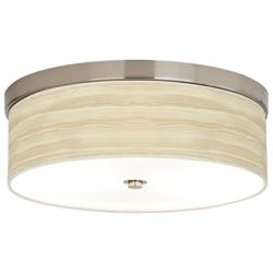 Giclee Gallery 14&quot; Wide Birch Blonde Drum Shade Ceiling Light