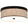 Giclee Gallery 14" Wide Rustic Woodwork LED Bronze Ceiling Light