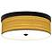 Giclee Gallery 14" Wide Tawny Zebrawood Print Bronze LED Ceiling Light