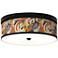 Giclee Gallery 14" Wide Wild Desert Pattern Bronze LED Ceiling Light