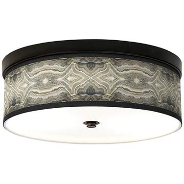 Giclee Gallery 14"  Wide Sprouting Marble Pattern LED Ceiling Light